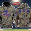 Boise State Broncos 3D Printing Army Camo Pattern Unisex Hoodies Custom Name For Fans