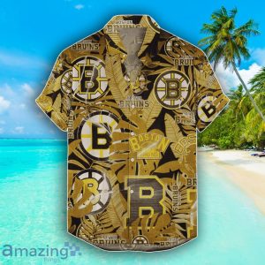 Boston Bruins Set Hawaiian Shirt And Shorts Combo Retro Style For Fans Product Photo 2