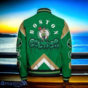 Boston Celtics Basketball Patrick's Day Art Design Baseball Jacket Product Photo 3