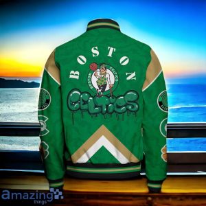 Boston Celtics Basketball Patrick's Day Art Design Baseball Jacket image Boston Celtics Basketball Patrick's Day Art Design Baseball Jacket Product Photo 3