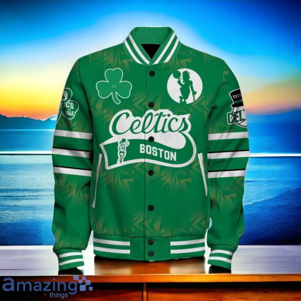 Boston Celtics Basketball Patrick's Day Art Design Basketball Jacket Product Photo 2