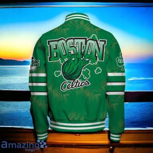 Boston Celtics Basketball Patrick's Day Art Design Basketball Jacket image Boston Celtics Basketball Patrick's Day Art Design Basketball Jacket Product Photo 3