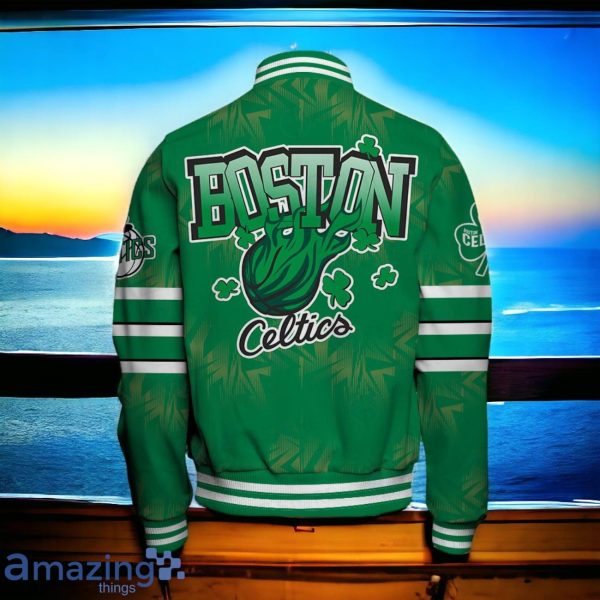 Boston Celtics Basketball Patrick's Day Art Design Basketball Jacket Product Photo 3