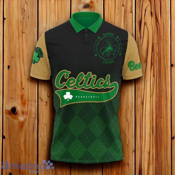 Boston Celtics Basketball Patrick's Day Art Design New Polo Shirt Product Photo 2