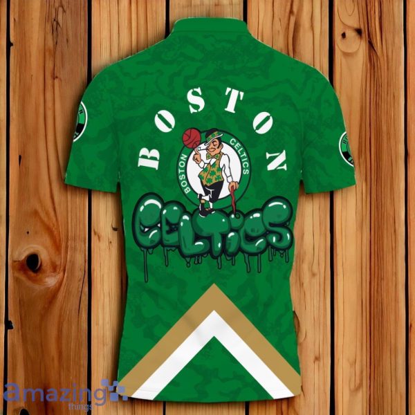 Boston Celtics Basketball Patrick's Day Art Design Polo Shirt Product Photo 3