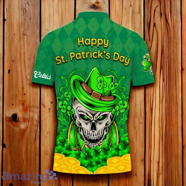 Boston Celtics Happy Saint Patrick's Day Basketball Polo Shirt Product Photo 3