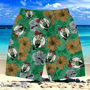 Boston Celtics NBA Team Logo Hawaiian Shirt And Short Vintage Pattern Product Photo 4