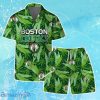 Boston Celtics Team Logo Pattern Leaves Vintage Art Hawaiian Shirt & Short