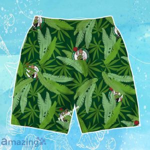 Boston Celtics Team Logo Pattern Leaves Vintage Art Hawaiian Shirt & Short Product Photo 4