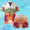 Boston Celtics Team Logo Pattern Sunset Tropical Hawaiian Shirt & Short