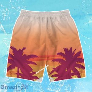 Boston Celtics Team Logo Pattern Sunset Tropical Hawaiian Shirt & Short Product Photo 4