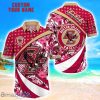 Boston College Eagles Custom Name Floral Hawaiian Shirt Summer Beach Shirt For Fans