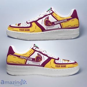 Brisbane Broncos NRL Air Force Shoes Sneaker Gift For Fans Custom Name Product Photo 1