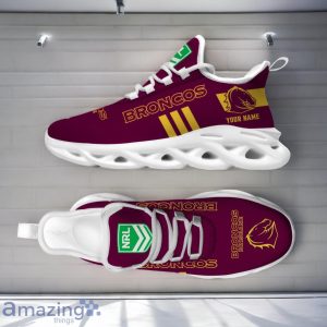 Brisbane Broncos NRL Max Soul Shoes Custom Name Gift For Fans Product Photo 2