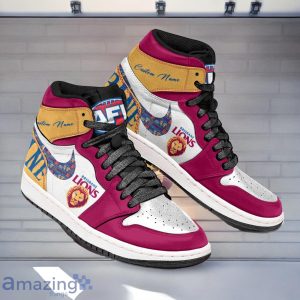Brisbane Lions AFL Air Jordan Hightop Shoes Custom Name Gift For Fans Product Photo 3