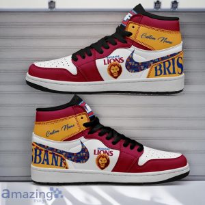 Brisbane Lions AFL Air Jordan Hightop Shoes Custom Name Gift For Fans Product Photo 1