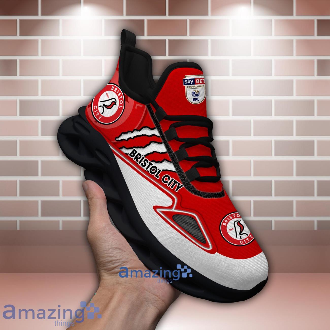 Bristol City Max Soul Shoes Wolf Scratches Designs New Sneakers For Men And Women image Bristol City Max Soul Shoes Wolf Scratches Designs New Sneakers For Men And Women Product Photo 3