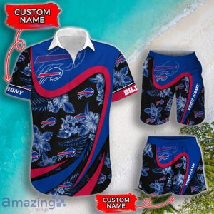 Buffalo Bills NFL Floral Hawaiian Shirt And Shorts Custom Name Casual Comfort Combo For Fans Product Photo 1