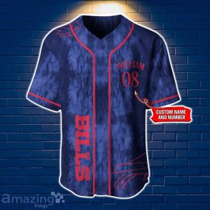Buffalo Bills NFL Jersey Baseball Shirt Exclusive Custom Number & Name Gift For Fans Product Photo 2