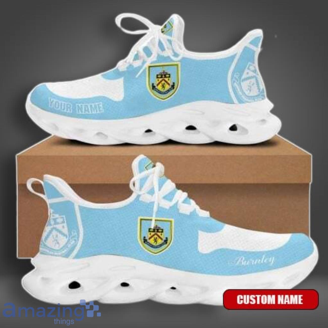 Burnley FC Blue Custom Name Max Soul Shoes Leading The Trend Of Sport Sneakers image Burnley FC Blue Custom Name Max Soul Shoes Leading The Trend Of Sport Sneakers Product Photo 1