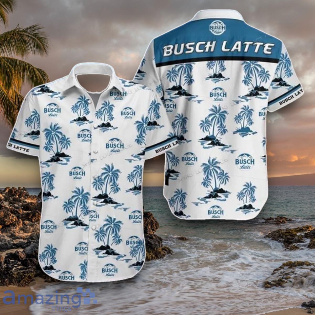 Busch Latte Beer Summer Beach Hawaiian Shirt Style Gift For Men And Women image Busch Latte Beer Summer Beach Hawaiian Shirt Style Gift For Men And Women Product Photo 1