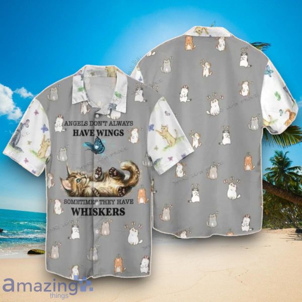 Butterfly With Cat Angels Hawaiian Shirt Impressive Gift For Men And Women Product Photo 1