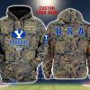 Byu Cougars 3D Printing Army Camo Pattern Unisex Hoodies Custom Name For Fans
