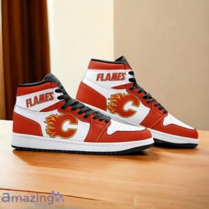 Calgary Flames Air Jordan Hightop Shoes Special Gift For Fans Product Photo 2
