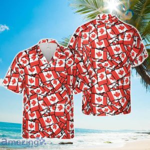 Canada Flag Hawaiian Shirt Summer Vacation Button Shirt Product Photo 1