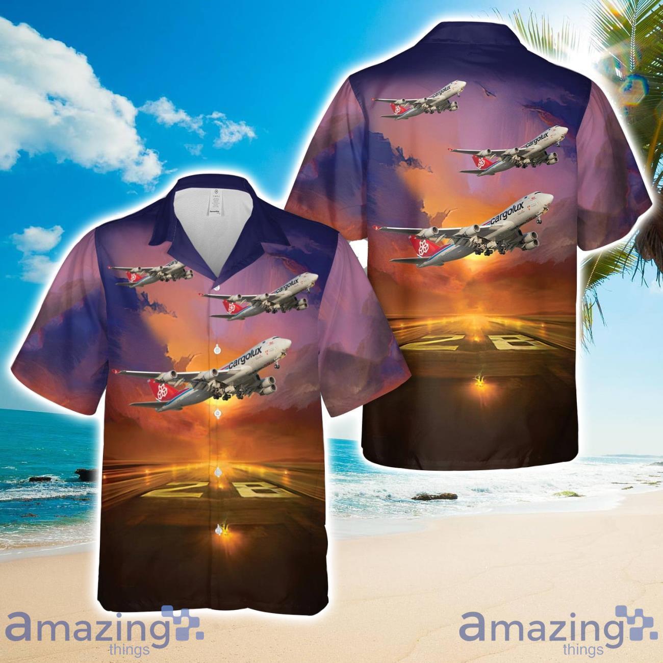 Cargolux Boeing 747 Airplane Hawaiian Shirt Beach Shirt For Men Women image Cargolux Boeing 747 Airplane Hawaiian Shirt Beach Shirt For Men Women Product Photo 1
