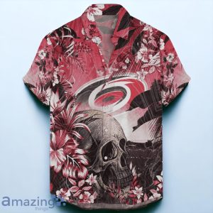 Carolina Hurricanes NHL Hawaiian Shirt Tropical Skull Design For Men Women Product Photo 1