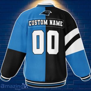 Carolina Panthers Baseball Jacket Custom Number & Name Youth Style For Fans Product Photo 2