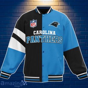 Carolina Panthers Baseball Jacket Custom Number & Name Youth Style For Fans Product Photo 3