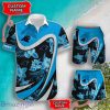 Carolina Panthers NFL Floral Hawaiian Shirt And Shorts Custom Name Casual Comfort Combo For Fans