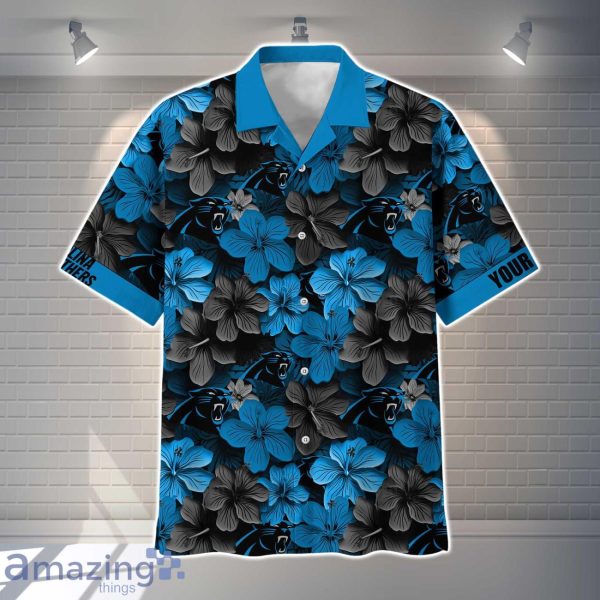 Carolina Panthers NFL Flower Hawaiian Shirt Custom Name Gift Ideas For Men Women Product Photo 2