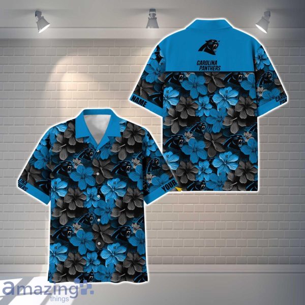 Carolina Panthers NFL Flower Hawaiian Shirt Custom Name Gift Ideas For Men Women Product Photo 1