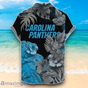 Carolina Panthers NFL Hawaiian Shirt Floral And Skull Unique Design For Fans image Carolina Panthers NFL Hawaiian Shirt Floral And Skull Unique Design For Fans Product Photo 2