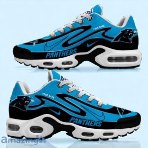 Carolina Panthers TN Sport Shoes Best Gift For NFL Fans Double Swoosh Custom Name Product Photo 2
