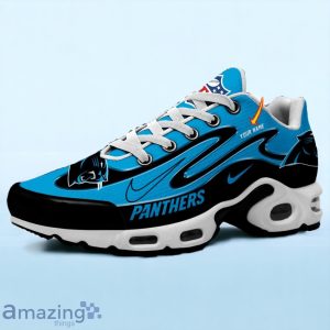 Carolina Panthers TN Sport Shoes Best Gift For NFL Fans Double Swoosh Custom Name Product Photo 1
