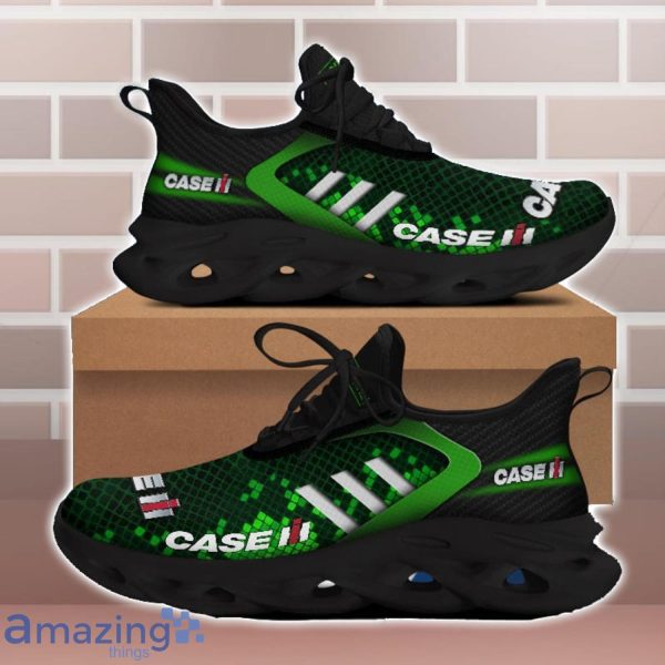 Case IH Shoes Green Square Pattern Custom Name Max Soul Sneakers For Men Women Product Photo 2