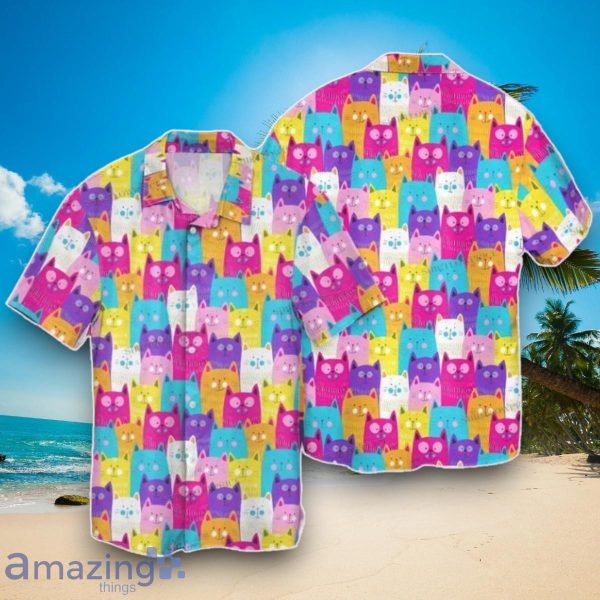 Cats Colorful Hawaiian Shirt Impressive Gift For Men And Women Product Photo 1