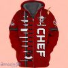 Chef Cooking Lovers Personalized Name Red 3D Hoodie Impressive Gift