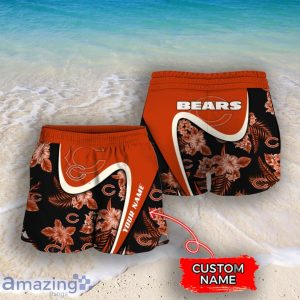 Chicago Bears NFL Floral Hawaiian Shirt And Shorts Custom Name Casual Comfort Combo For Fans Product Photo 4