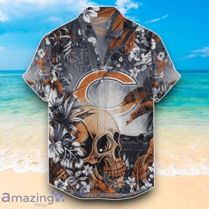 Chicago Bears NFL Hawaiian Shirt Hibiscus And Skull Summer Gift Product Photo 1