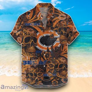 Chicago Bears NFL Hawaiian Shirt Jungle Skull Unique Design For Fans Product Photo 1