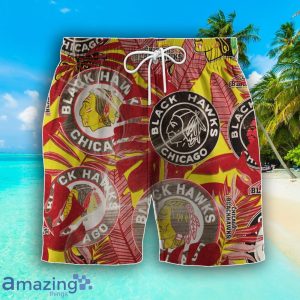 Chicago Blackhawks Set Hawaiian Shirt And Shorts Combo Retro Style For Fans Product Photo 3