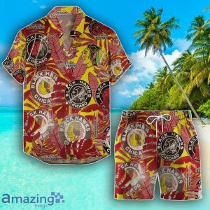 Chicago Blackhawks Set Hawaiian Shirt And Shorts Combo Retro Style For Fans Product Photo 1