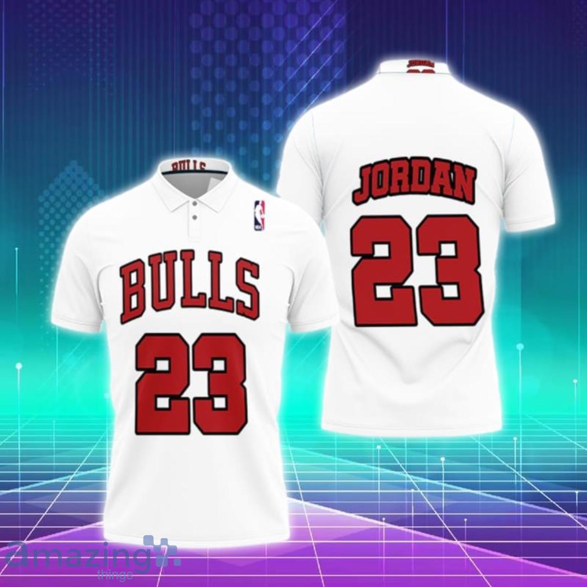 Chicago Bulls Michael Jordan Nba Great Player Throwback White Style Polo Shirts Special Gift image Chicago Bulls Michael Jordan Nba Great Player Throwback White Style Polo Shirts Special Gift Product Photo 1
