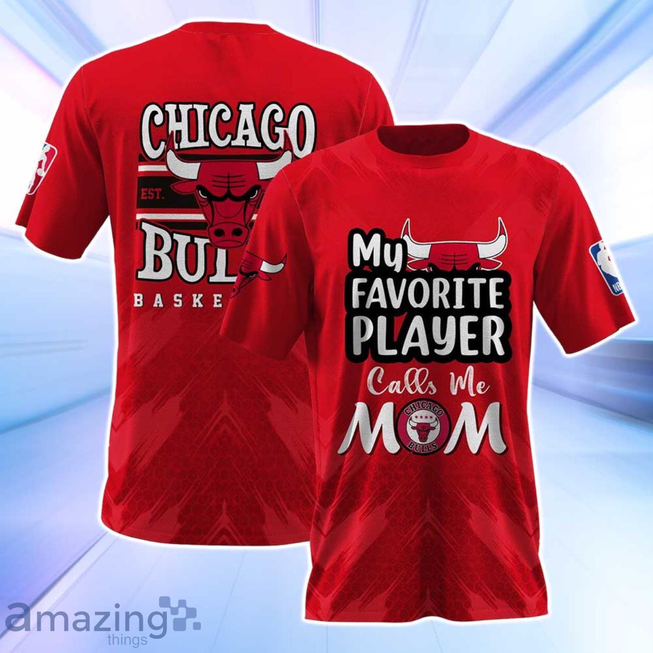 Chicago Bulls NBA Myfavorite Player Call Me Mom 3D Shirt image Chicago Bulls NBA Myfavorite Player Call Me Mom 3D Shirt Product Photo 1