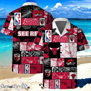 Chicago Bulls NBA See Red AOP Hawaiian Shirt Product Photo 1